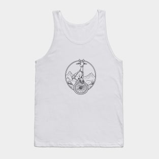 Goat on a unicycle Tank Top